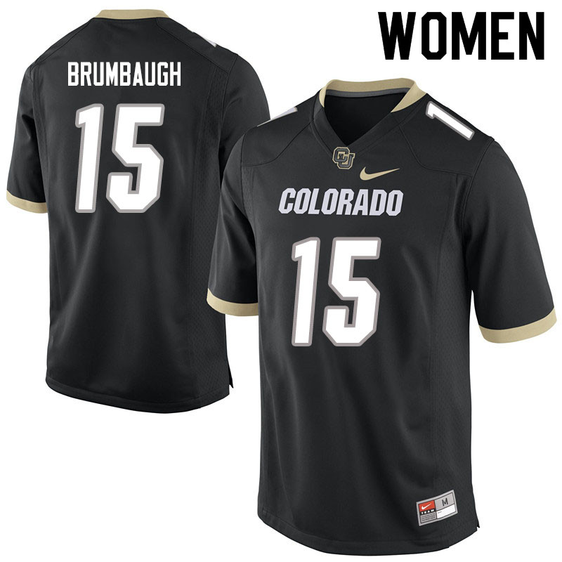 Women #15 Legend Brumbaugh Colorado Buffaloes College Football Jerseys Sale-Black - Click Image to Close